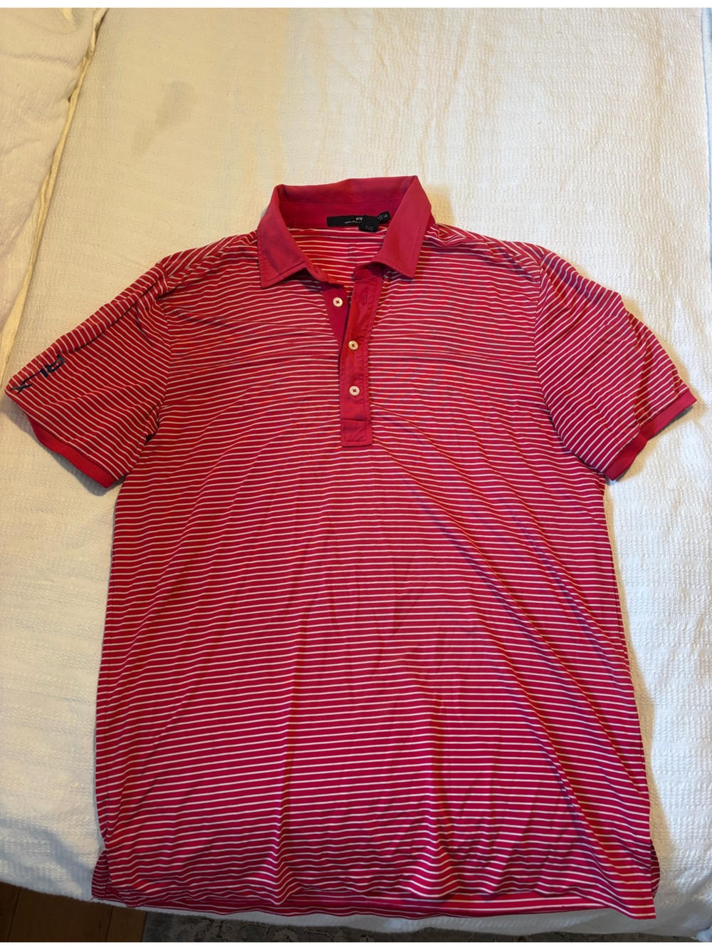 Ralph Lauren Red & White Striped golf Shirt